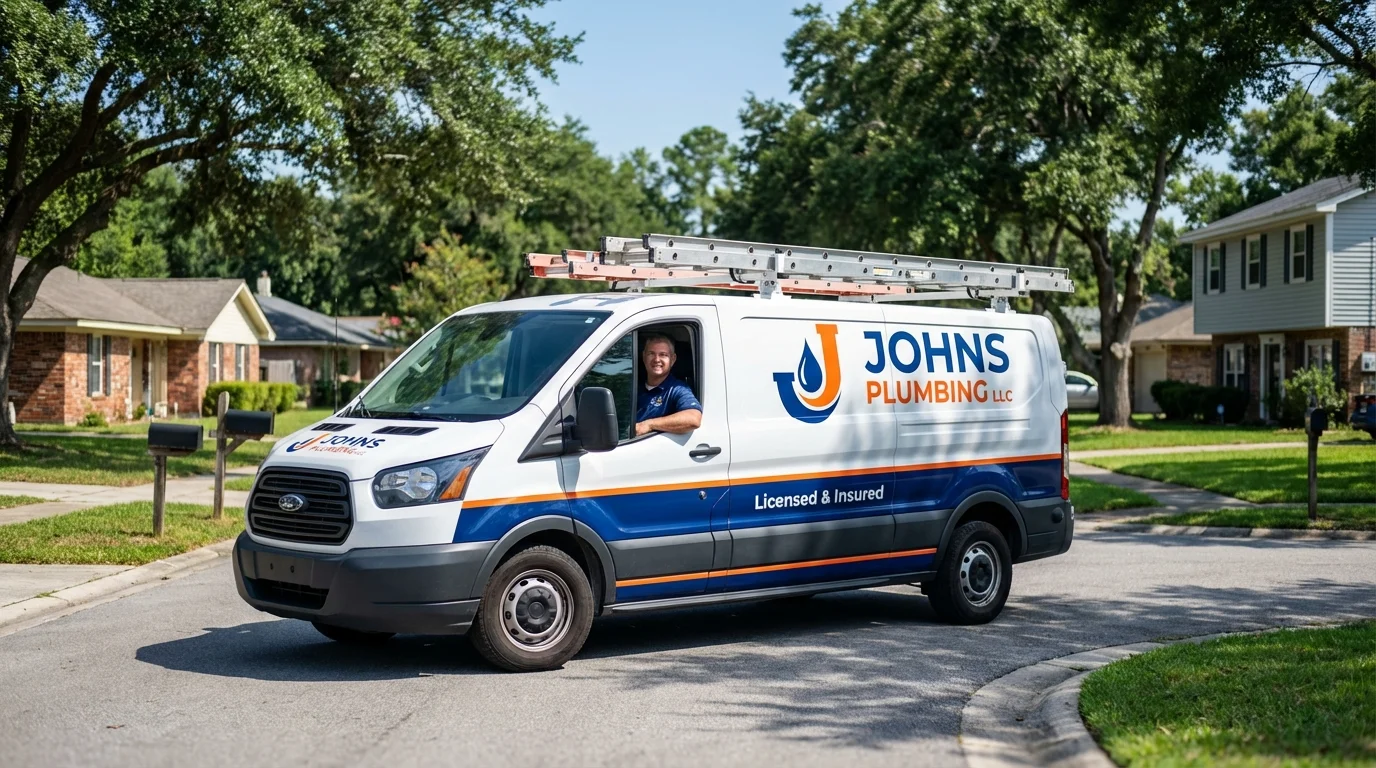 Johns Plumbing LLC service van in Jemez Pueblo, NM