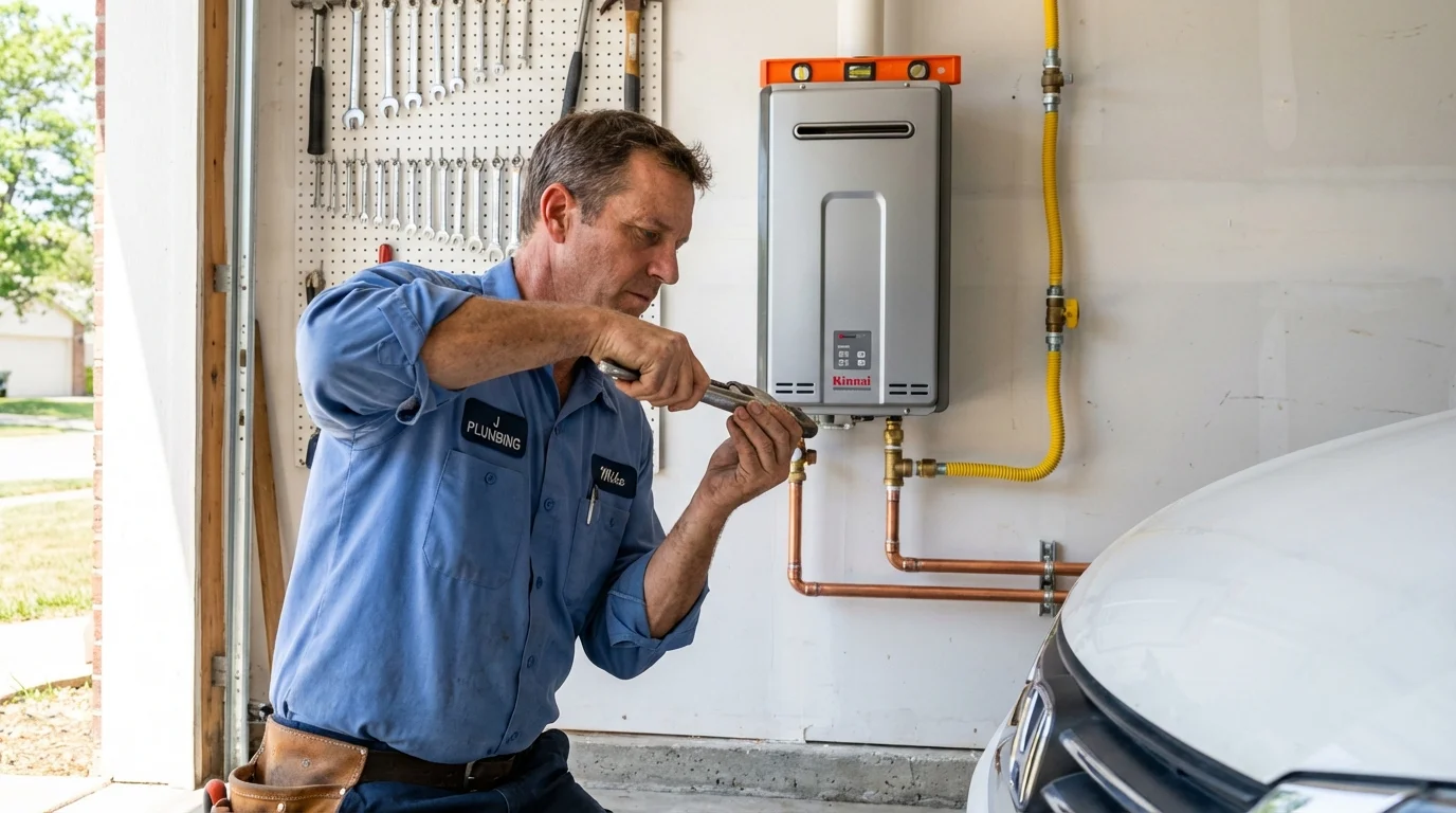 Tankless water heater installation by a Johns Plumbing LLC plumber in Jemez Pueblo